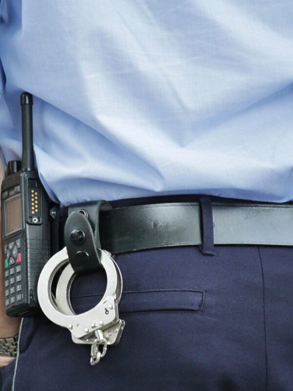 Police with handcuffs