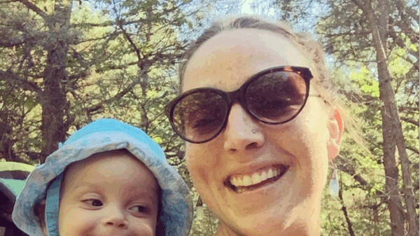 Madelyn Linsenmer and her son Ayden