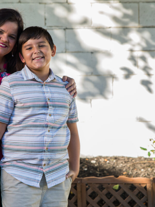 Lucimar de Souza and her son