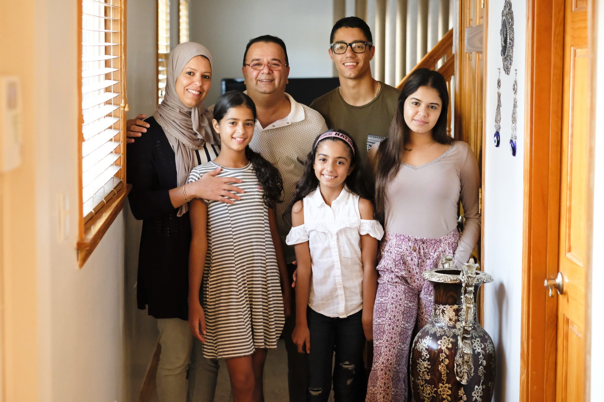 Plaintiffs Ghassan and Nadia Alasaad with their four children
