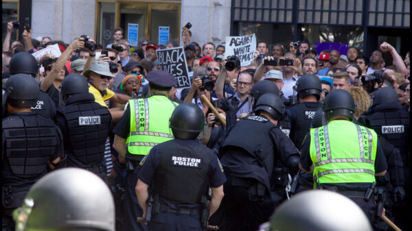 Police clash At Boston