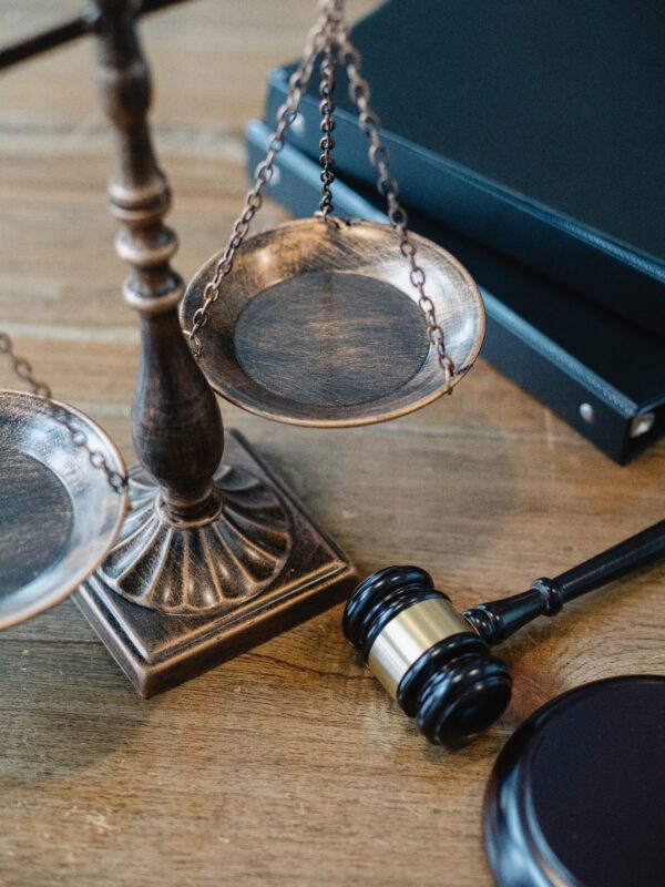 scales of justice and gavel