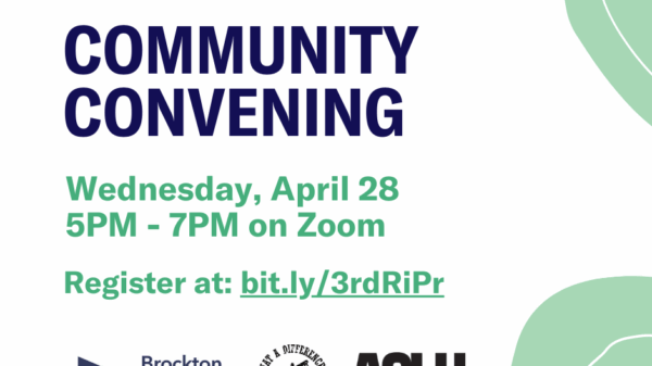 Plymouth Community Convening Wednesday April 28 at 5PM on Zoom