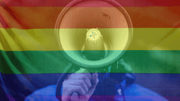 LGBTQ Bullhorn Protest