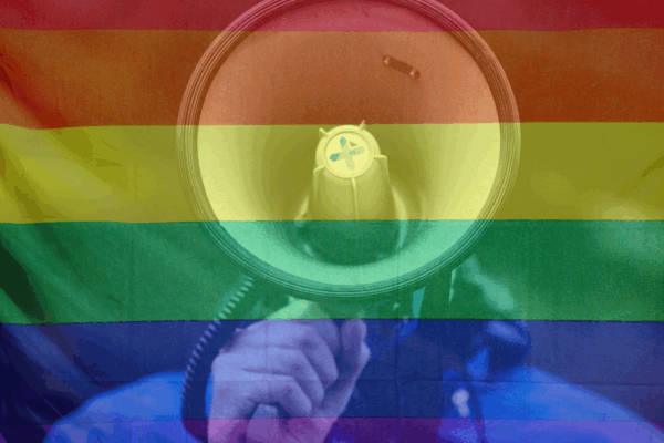 LGBTQ Bullhorn Protest