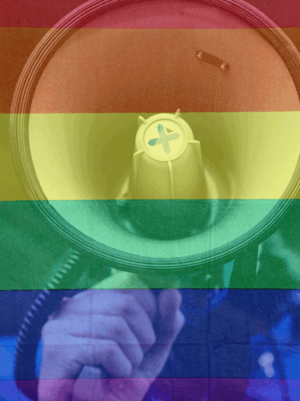 LGBTQ Bullhorn Protest