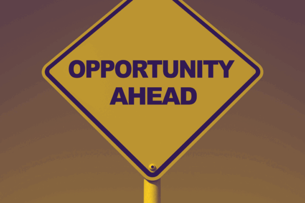 Opportunity Ahead Yellow Road Sign