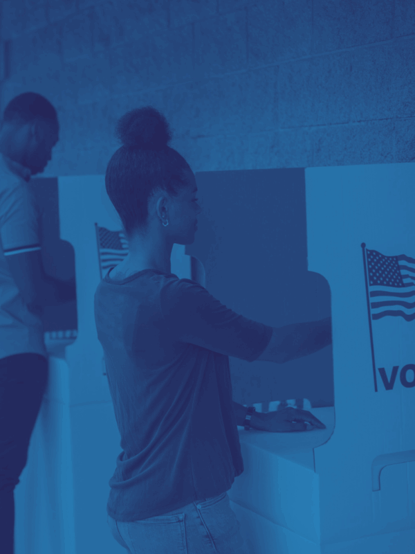 voters at the ballot box