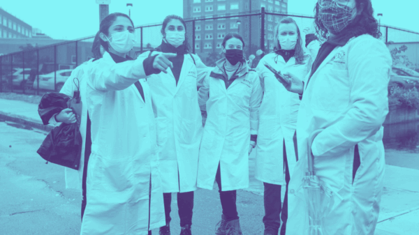 Doctors in white coats