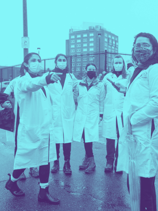 Doctors in white coats