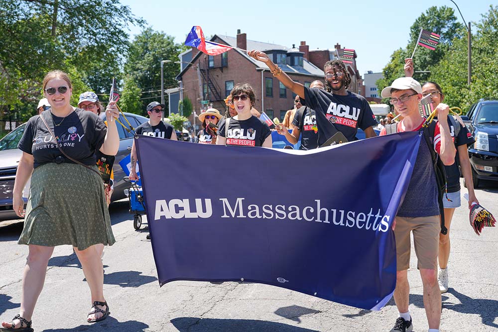 ACLU of Massachusetts marching in a rally honoring Juneteenth