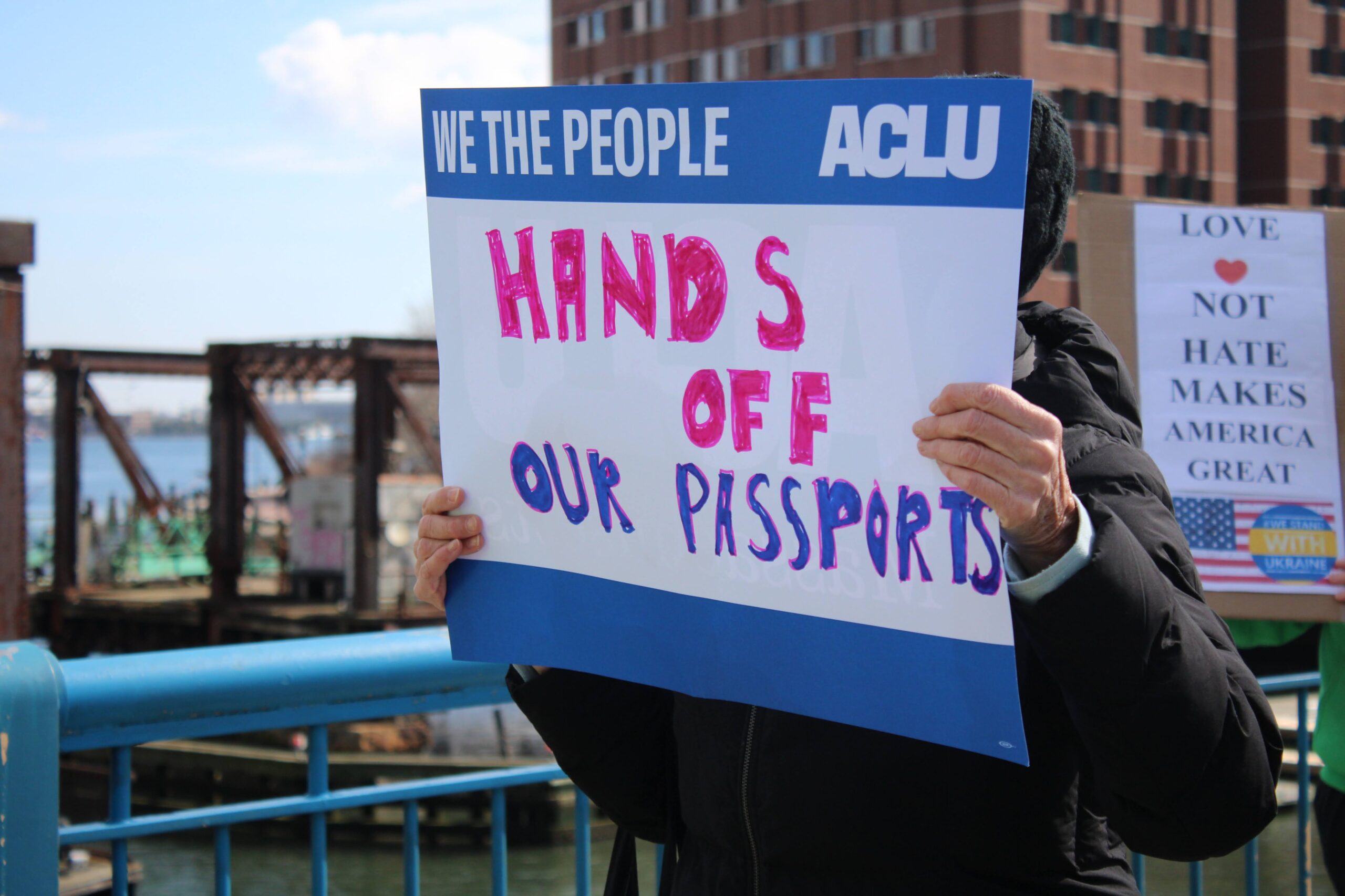 Protest sign for transgender rights