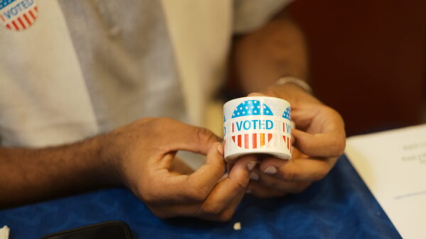 "I voted" sticker