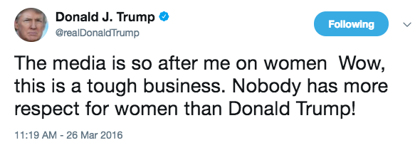 Trump women respect