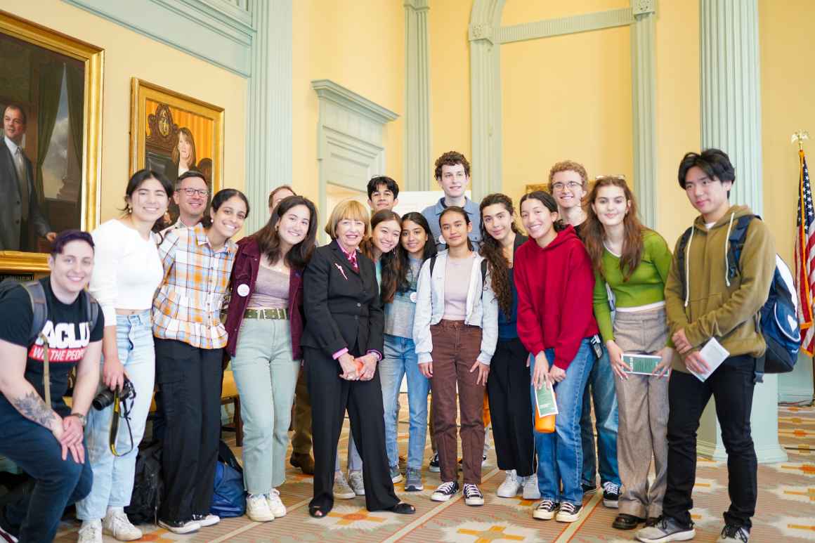 Newton High School ACLUM Club at State House 