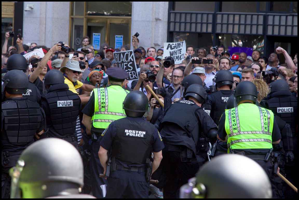 Police clash At Boston 