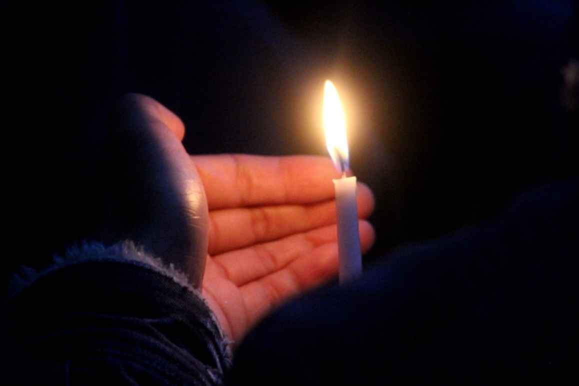 Toronto vigil for Orlando - Hand holding candle