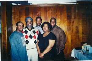 Eurie Stamps, second from left, celebrates his birthday with his four children, Kyon, Marlon, Robin and Eurie, Jr. from left to right.