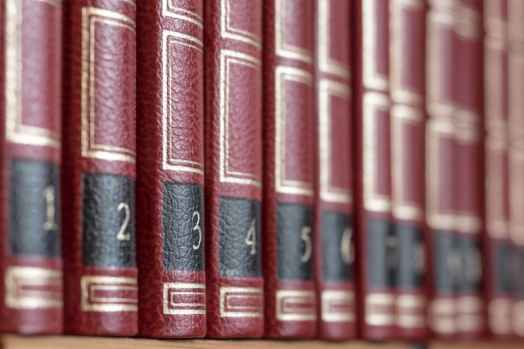 Law Books Bookshelf Stock