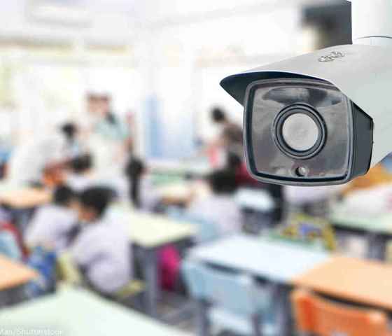 surveillance camera in classroom