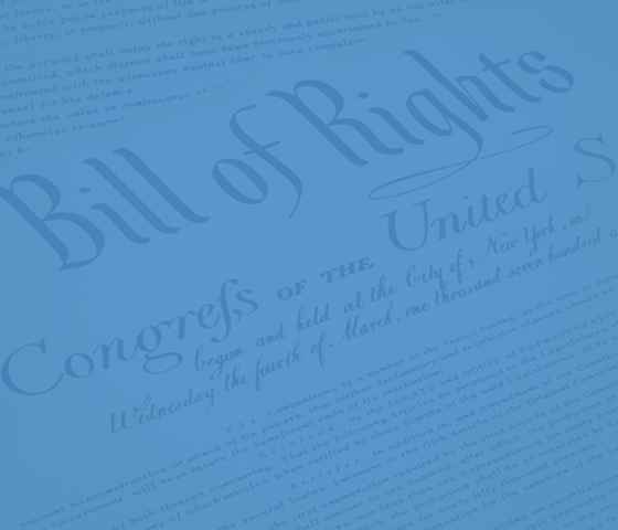 Bill of Rights Action Slide Blue