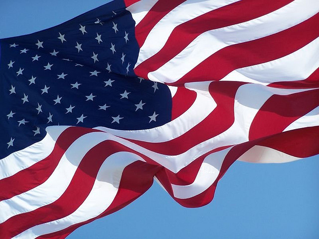 American Flag waving